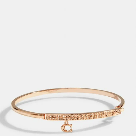 Coach Signature Pave Bar Bangle - Picture 8 of 9